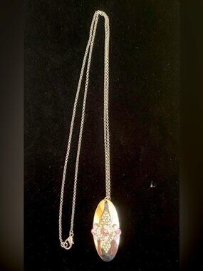 Adorable Pink and Clear Crystal Necklace